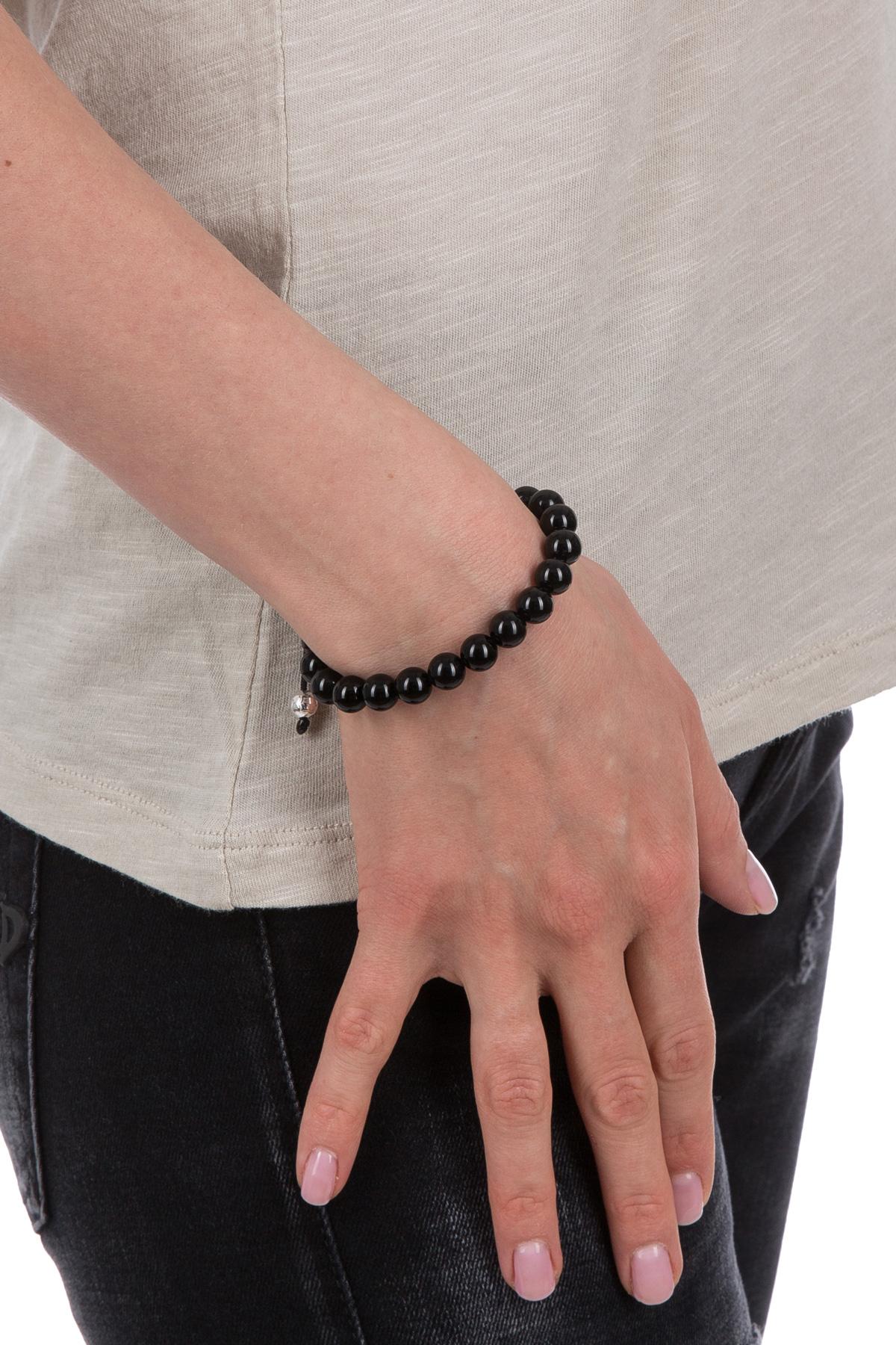 Armband Onyx ▷ Damen PYLYANA Armband Silber Schwarz 